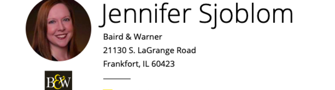 Jen Sjoblom - Realtor at Baird & Warner, Frankfort IL