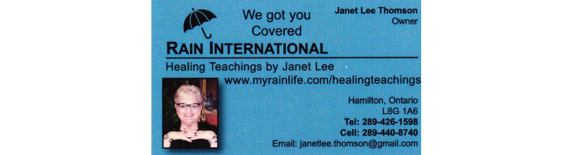 Healing Teachings by Janet Lee, Hamilton ON
