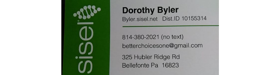 Better Choices LLC representing Sisel International, Bellefonte PA