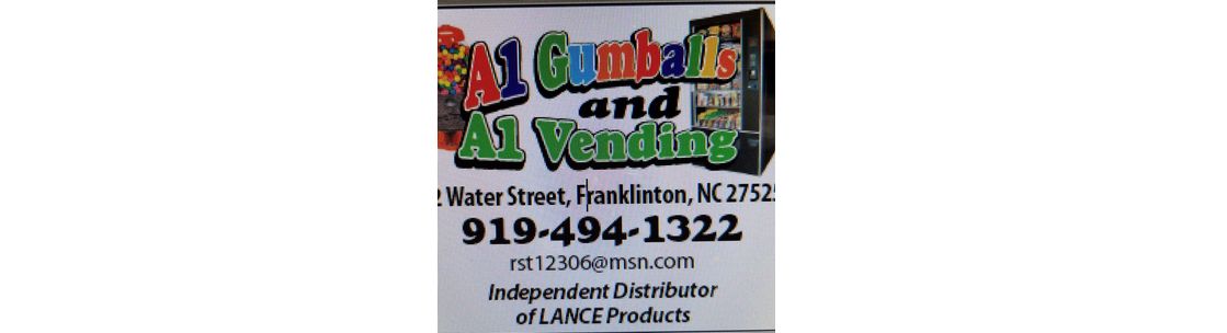 a1gumballs & a1vending inc, Franklinton NC