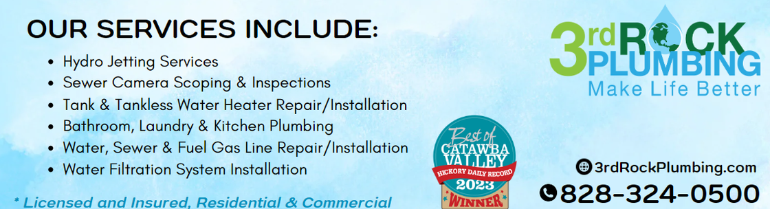 3rd Rock Plumbing, LLC, Hickory NC