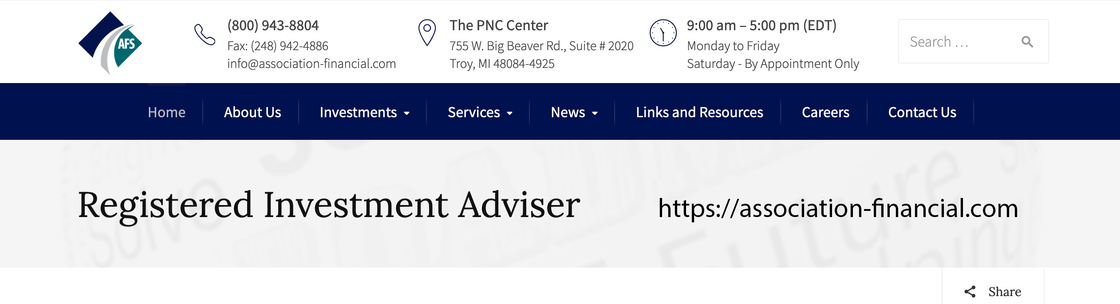Association Financial Services, LLC, Troy MI