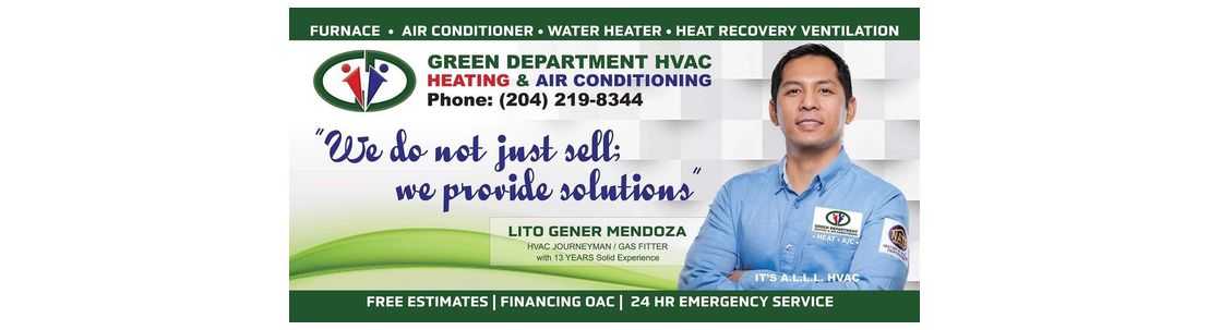 Green Department HVAC (Heating and Air Conditioning), Winnipeg MB
