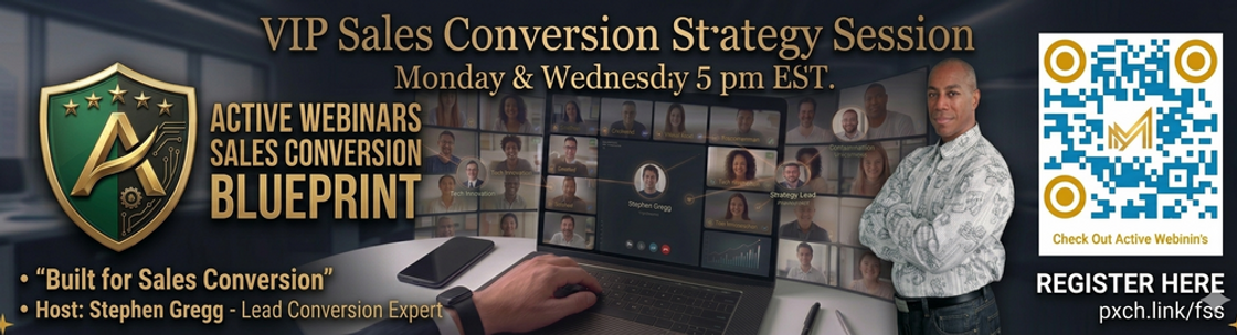www MeetStephenGregg .com - www ActiveWebinars .com - Lead Conversion Expert - , Ponte Vedra FL
