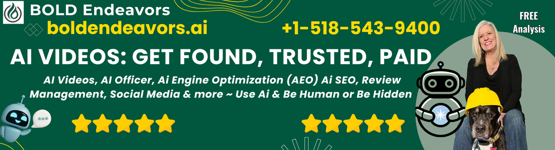 BOLDEndeavors | "Queen of Reviews" | AI Videos | Colonie Local BizPerson 2025 | Get Found, Trusted & Paid, Albany NY