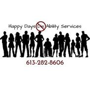 Happy Days DisAbility Services - serving Adults and Youth across the Ottawa Valley
