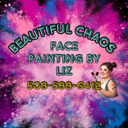 Beautiful Chaos Face Painting by Liz
