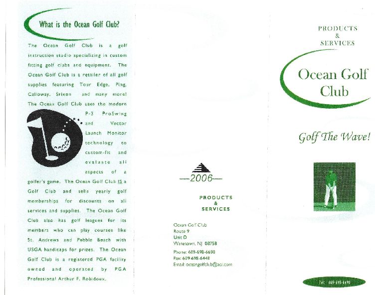 Arthur Robidoux PGA Professional, Barnegat NJ