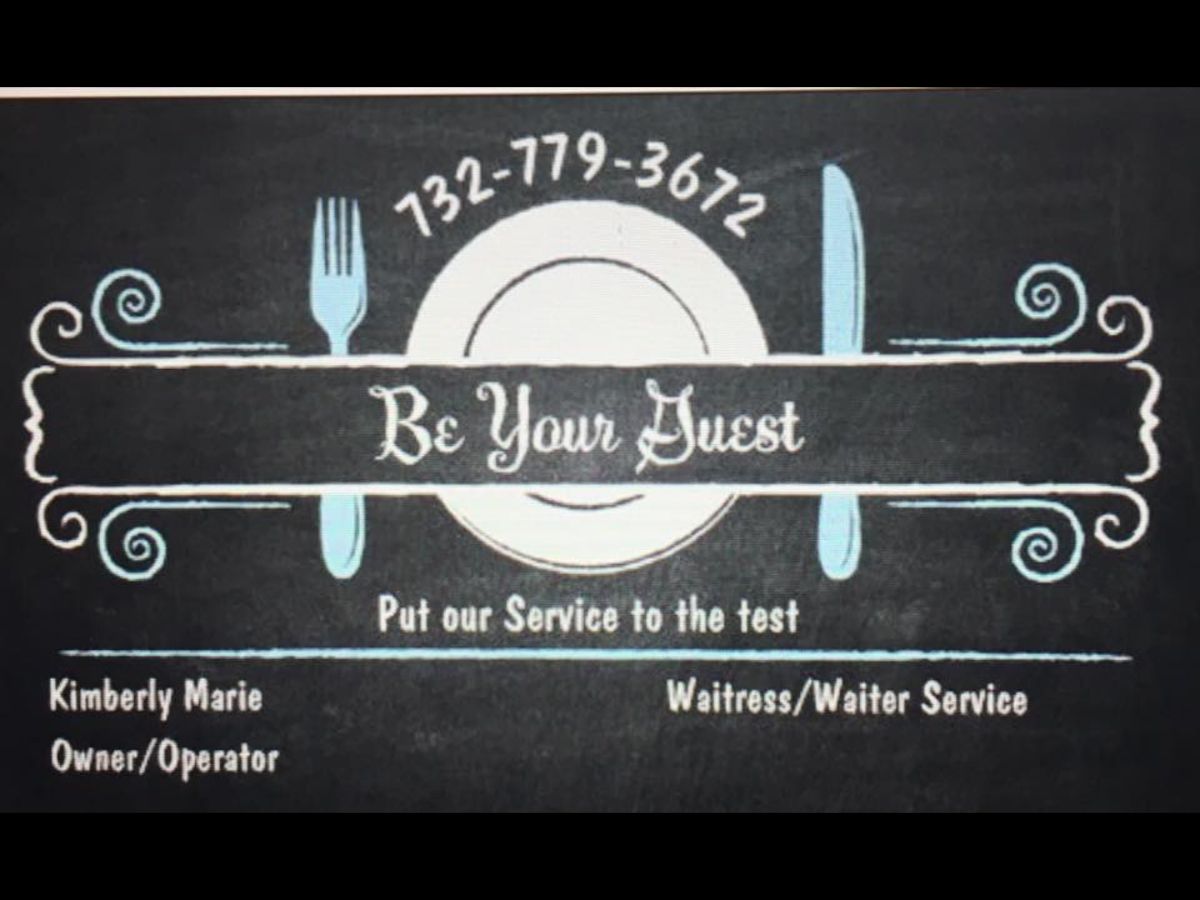 Be your Guest waitress service, Bayville NJ