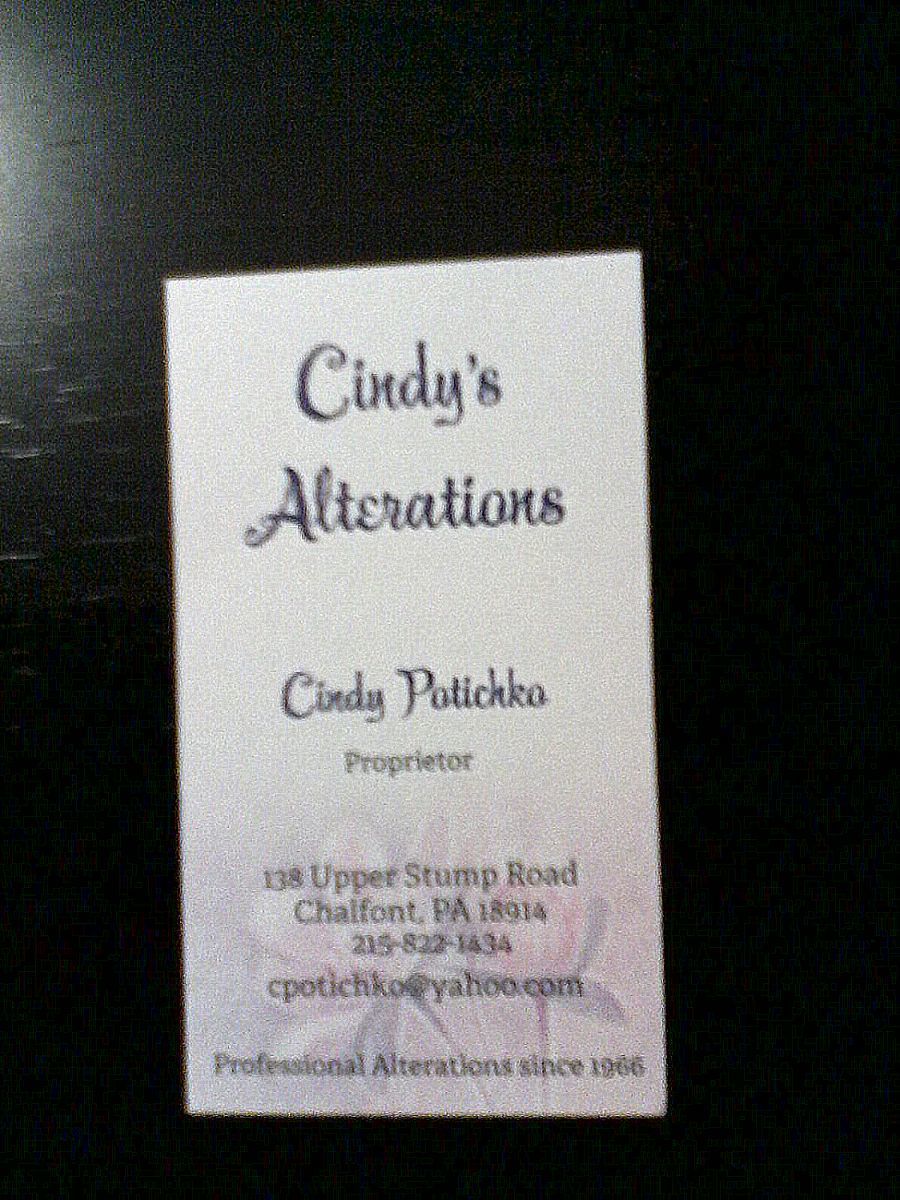 Cindy's Alterations, Chalfont PA