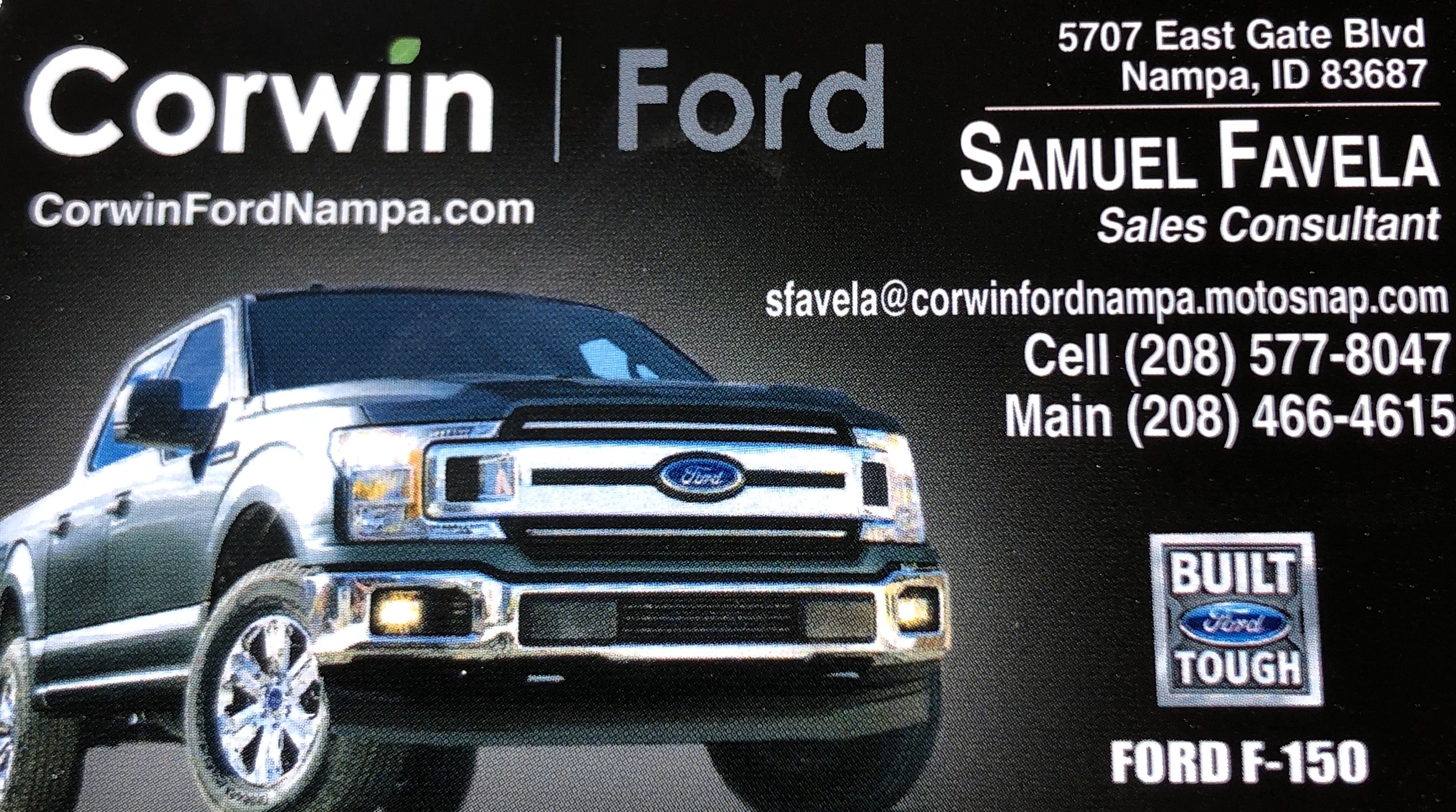 Sam Favela, Corwin Ford Nampa, Nampa ID