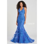 open lace back dress Beaded Lace Long A-Line Prom Dress Colette CL2025 Orange / 0 main image 0