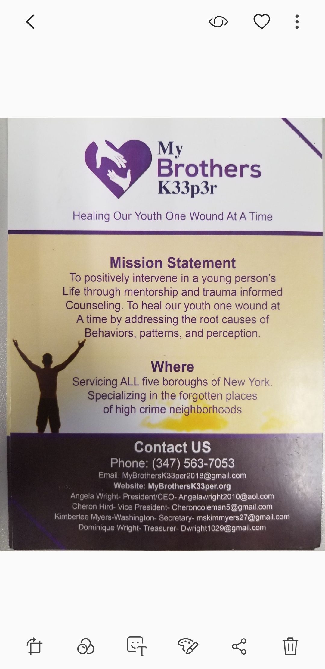 My Brothers K33p3r Inc., New York NY