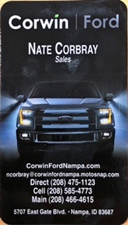 Nate Corbray, Corwin Ford Nampa, Nampa ID