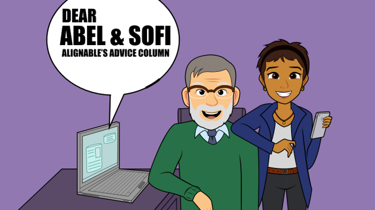 abel and sofi illustration alignable's advice column