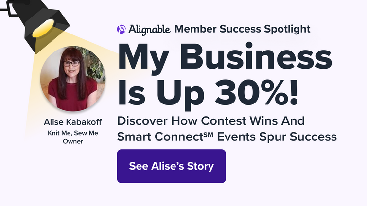 promo for Alise Kabakoff's success story on Alignable