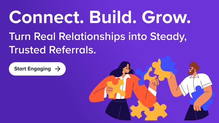Connect, build, and grow promo.
