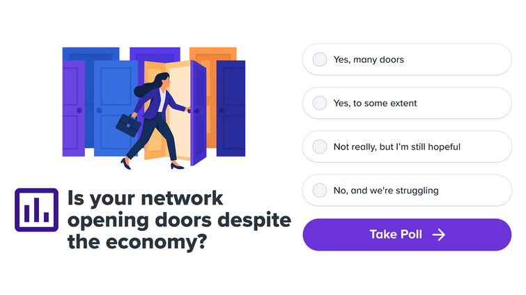 promo for new poll -- is your network opening doors?