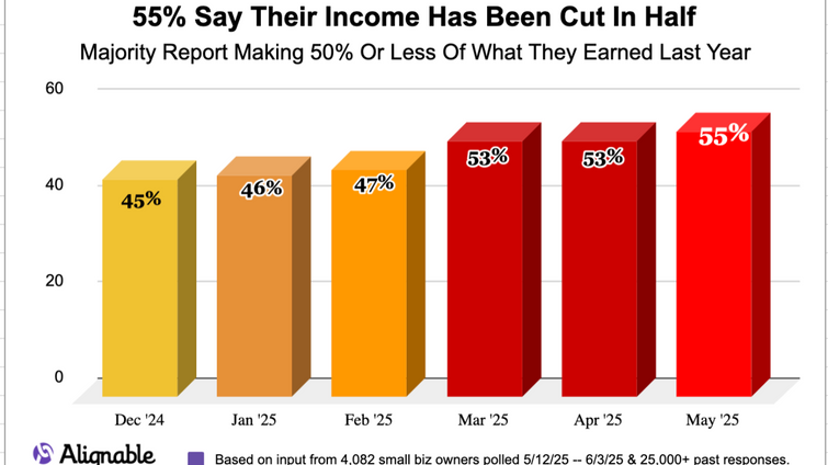 promo for Alignable Resilience Tips and Revenue Loss Trend