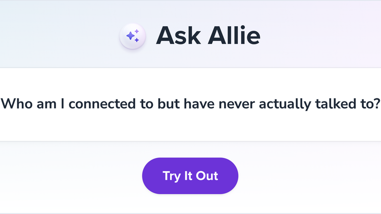 allie helping you connect with your network
