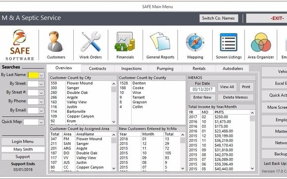 SAFE Software for Septic Companies and Environmental Health Departments