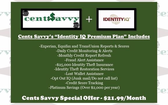 IdentityIQ Premium Plan Offer - $21.99/Month By Cents Savvy LLC In ...