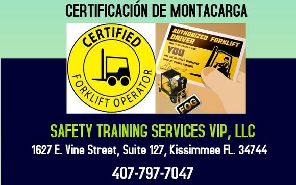 Forklift Certification Spanish Class By Safety Training Services Vip Llc In Kissimmee Fl Alignable