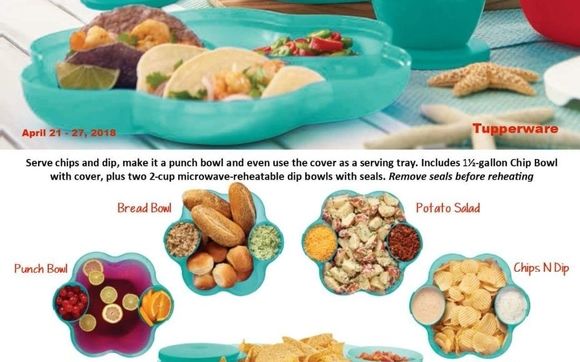 Tupperware chip shop and dip set