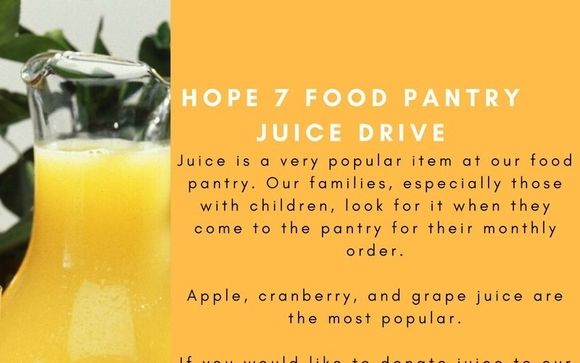 Hope 7 Food Pantry Juice Drive By Hope 7 Community Center Inc In