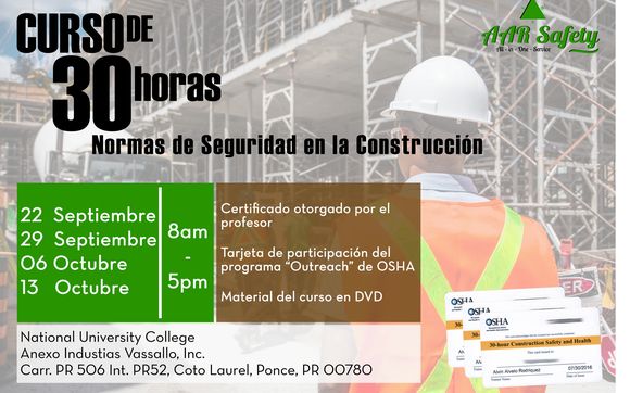 Curso De 30 Horas De OSHA En Construcción By AAR Safety All-In-One ...