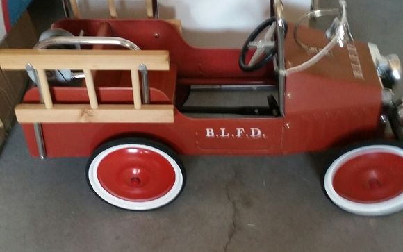 buddy l fire truck pedal car