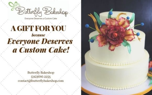 Custom Cake Gift Card By Butterfly Bakeshop Small Batch By