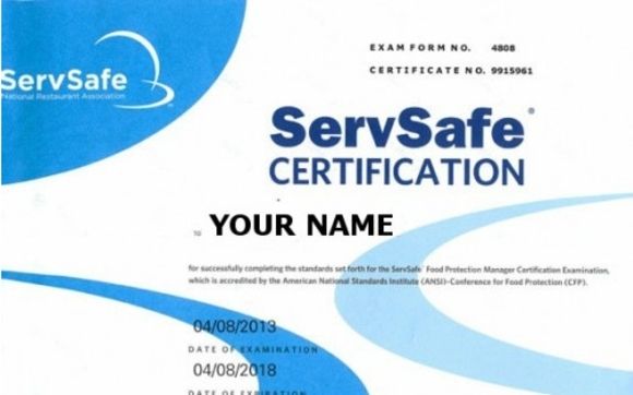 Servsafe Certificate Template