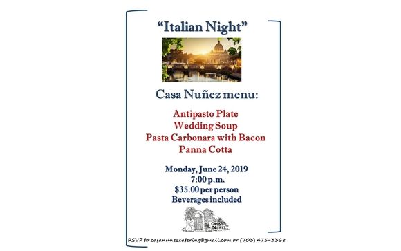 Casa Nunez Italian Night By Casa Nunez Llc In Dayton Oh Alignable