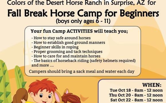 Fall Break - Horse Camp for Beginners (Boys) by Colors of the Desert ...
