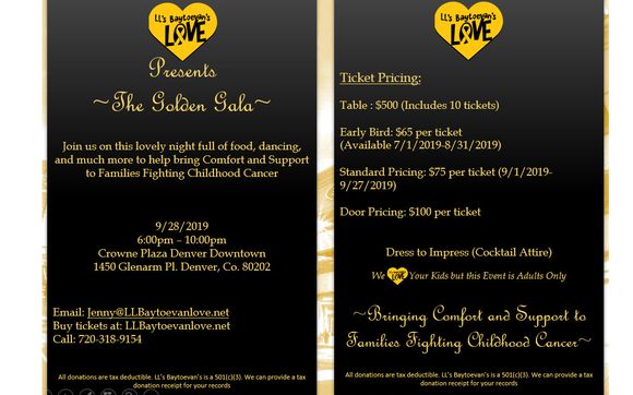 Golden Gala Bring Comfort To Families Fighting Childhood Cancer