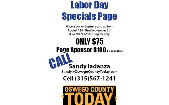 Oswego County Today >> Oswego County Today S Labor Day Specials Page By Oswego Oswego County Today >> Oswego County Today S Labor Day Specials Page By Oswego