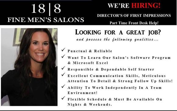 Part Time Opportunity By 18 8 Fine Men S Salon Brookhaven In