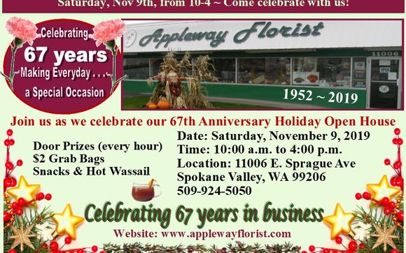 67th Anniversary Open House By Appleway Florist Greenhouse In Spokane Valley Wa Alignable