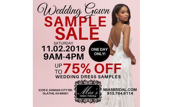 Bridal sample sale store 2019