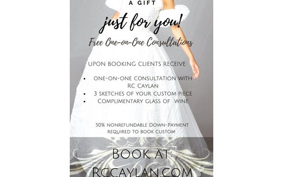Custom Wedding Dress Book Your Appointment Now By Rc Caylan