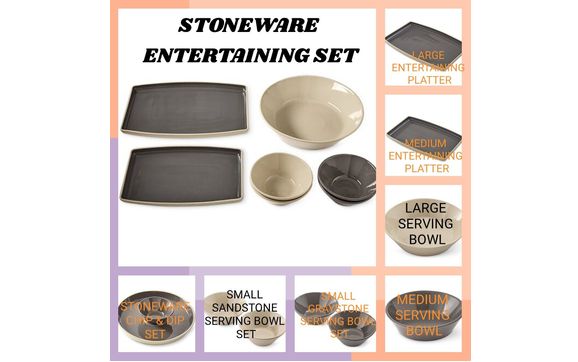 Stoneware Entertaining Set