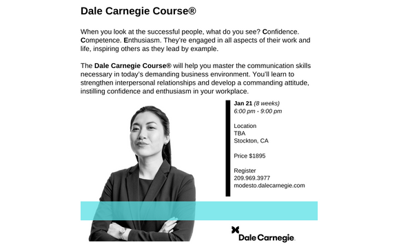 Dale Carnegie Course® Skills for Success by Dale Carnegie Training of the  San Joaquin Valley in Ripon, CA - Alignable