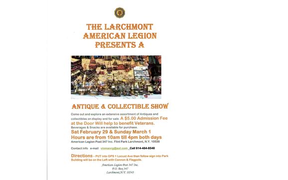 Antique Collectible Show by American Legion Post 347 Inc in