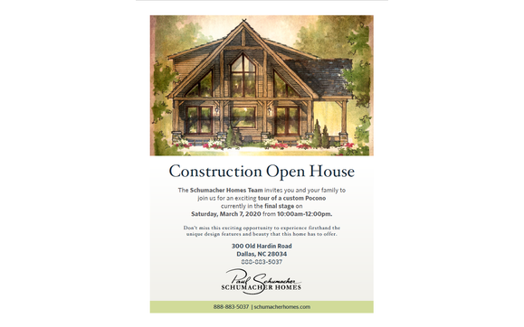 Schumacher Homes Construction Open House by SCHUMACHER HOMES of