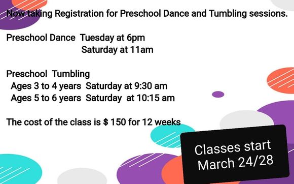 Spring session Registration  with The Dance Theatre Performing Arts 