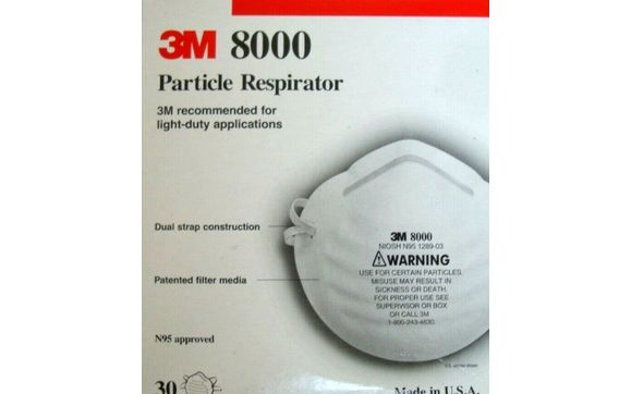 3m 8000 N95 Particle Respirator Mask By Bertolino Industries Inc In Northridge Ca Alignable
