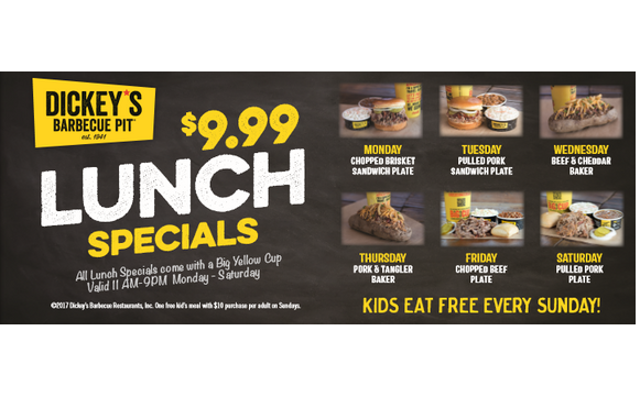 Daily Special Deals 9.99 by Dickey s Barbecue Pit in Rowlett TX Alignable