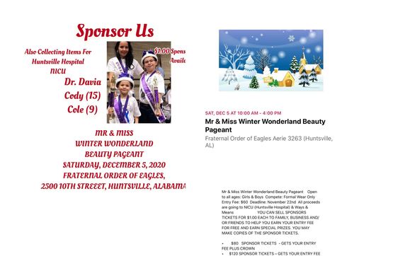 Community Charity Pageant Mr Miss Wonderland By Dr Davia Coutcher In Huntsville Al Alignable