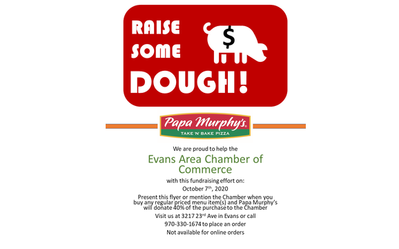 Fundraiser - Raise Some Dough for the Chamber by Evans Area Chamber of  Commerce in Evans, CO - Alignable